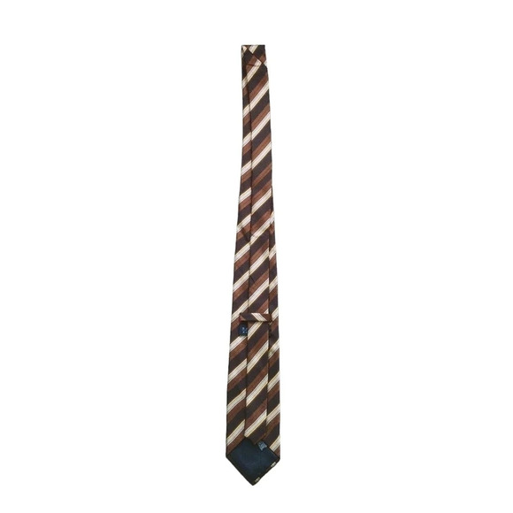 Santino  Platinum Suit Jacket Tie Retro Vintage Tones of Brown - Picture 3 of 4